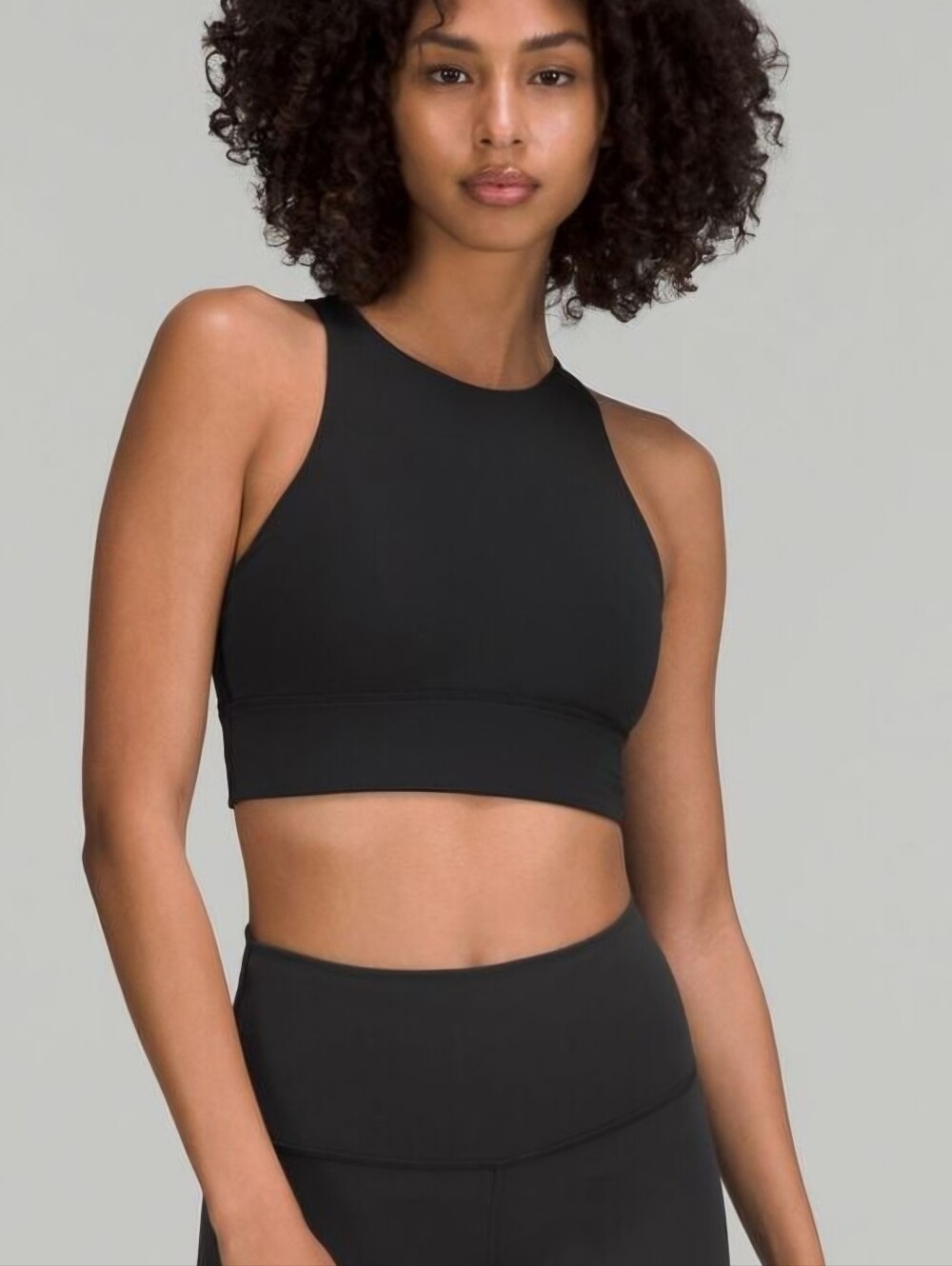 lululemon athletica Energy High-Neck Black Sports Bra Size 12